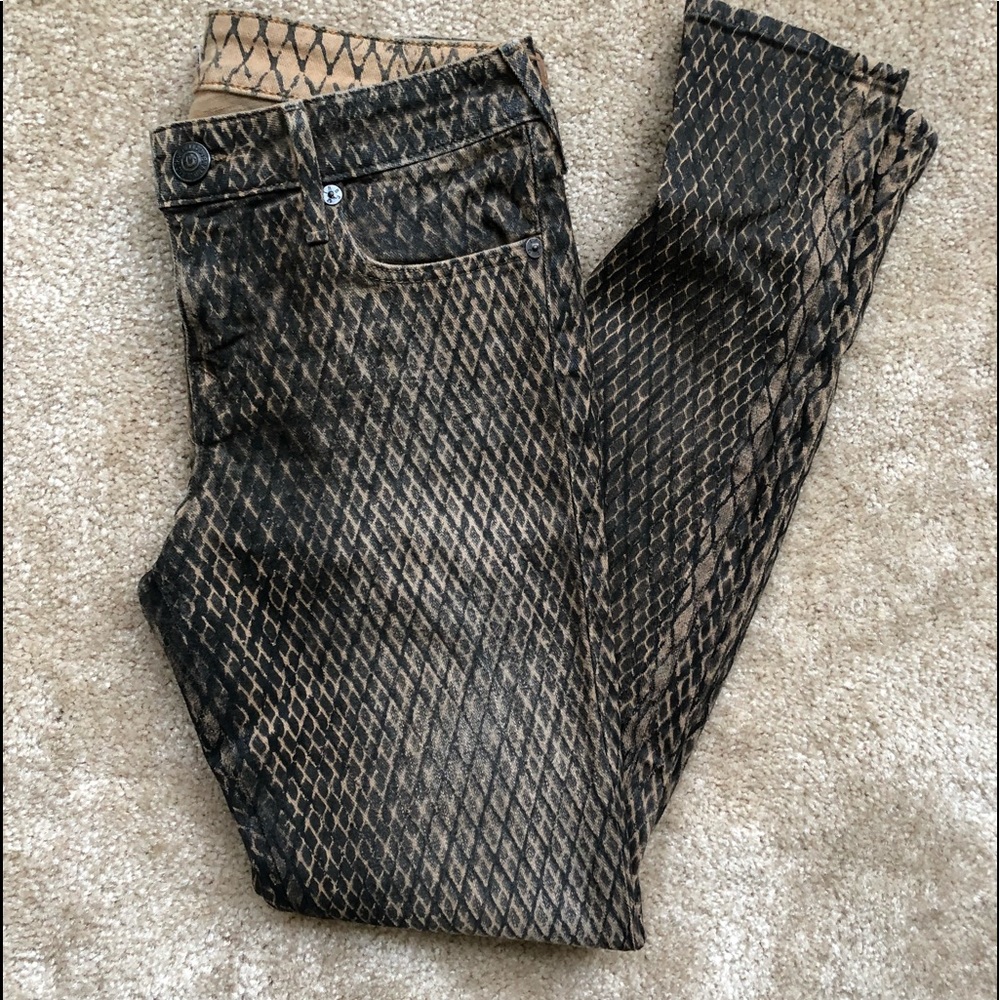 True Religion Snake Print Jeans